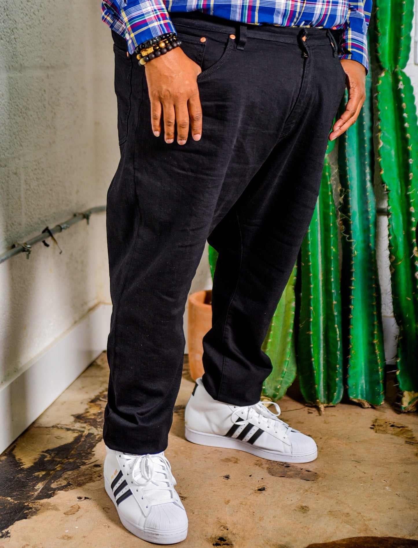 Czar Black Fat Jeans – Relaxed Fit Stretch Denim