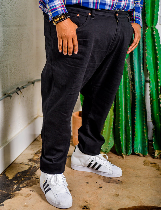 Czar Black Fat Jeans – Relaxed Fit Stretch Denim